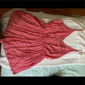 Red floral Romper